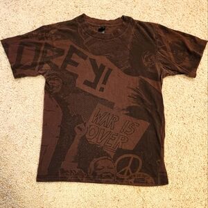 Obey "War is Over" graphic tee - size small